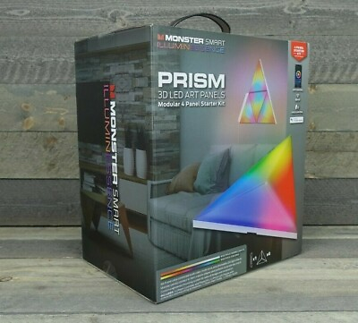 #ad Monster PRISM 4 Panel Smart Modular 3D LED Art Panels Light Kit NEW SEALED $49.95