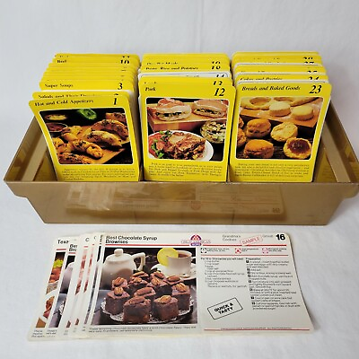 #ad Vintage My Great Recipe Card Library Index 1 33 Recipes 1984 Set 100s Of Cards $34.95