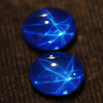 #ad 7.70 Ct 6 Rays Star Natural Blue Sapphire Cabochon Huge Loose Gemstones 9x7 mm $33.01