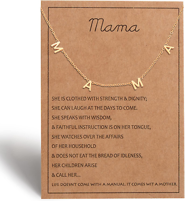 #ad Mama Necklace for Women Silver Gold amp; Rose Gold Mom Jewelry for Women Gifts $41.99