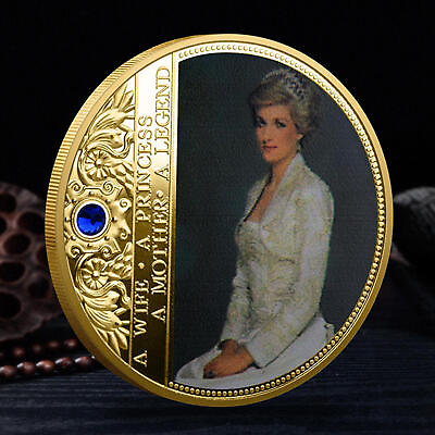 #ad British Diana Princess Rose Diamond Last Rose Commemorative Coin Collectible $8.89
