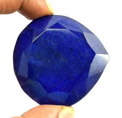 #ad Natural 297.75 Carat Pear Shaped Certified African Blue Sapphire Loose Gemstone $26.99