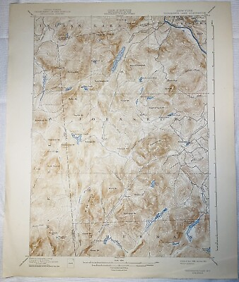 #ad Thirteenth Lake NY Topography Map Thurman Johnsburg Indian Lake Chester Well $19.99