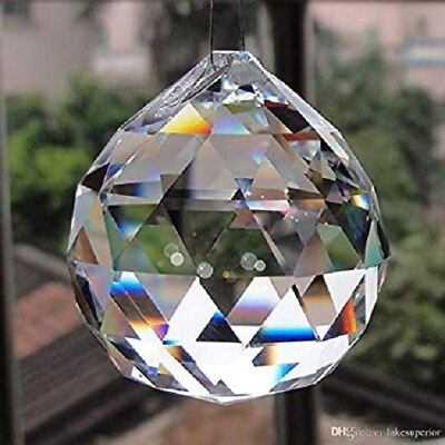 #ad Crystal Chandelier Parts Prisms Pendants Balls Suncatchers Garland Glass Beads 1 $21.24