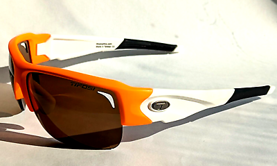 #ad Tifosi Optics Elder Sunglasses Matte Orange White Brown Lenses #212 $24.99