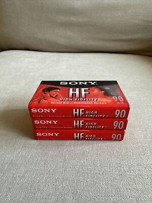 #ad Blank Cassette Tape Lot Sony C 90HFL 3 x 90 Minute High Fidelity Normal Bias New $12.99