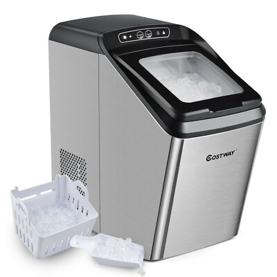 #ad Electric Ice Maker Countertop Machine Kitchen W 29 lbs Pebble Ice Cubes Per Day $306.97