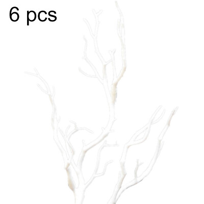 #ad 6Pcs Artificial Fake Peacock Coral Plant Dried Tree Branch Wedding Home Decor 27 $25.21