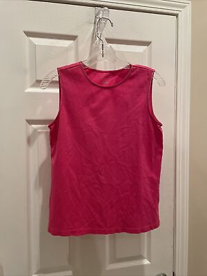 #ad Christopher amp; Banks Size M Sleeveless tank top￼ Pretty Pink Gorgeous $18.39