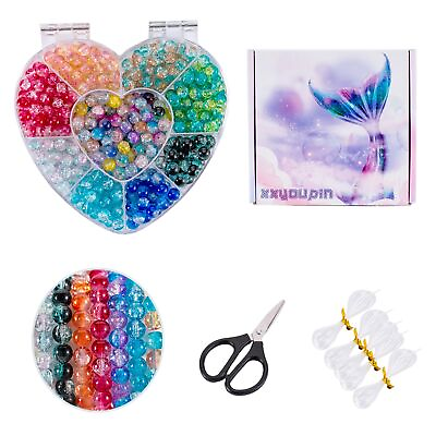 #ad XXYOUPIN Girls Jewelry Making Kit Glass Bead Bracelet Gift Box Best Necklace ... $19.09