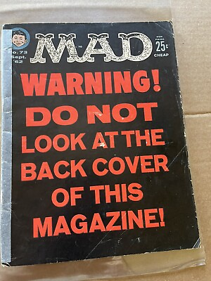 #ad MAD MAGAZINE #73  SEPTEMBER 1962 Good TAPE shipping included $16.90