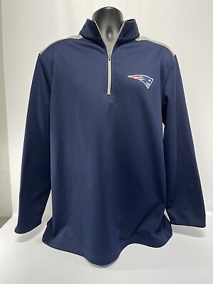 #ad NFL Team Apparel New England Patriots Pullover 1 4 Zip Sweater Size XL $17.30