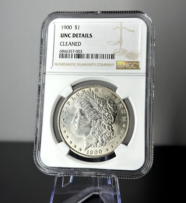 #ad 1900 Morgan Silver Dollar $1 Uncirculated NGC UNC Details Grade $94.99