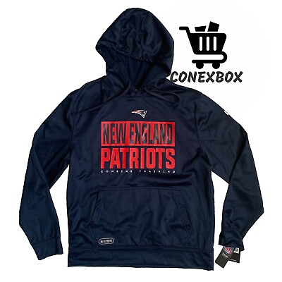 #ad New Era New England Patriots Mens Size L Football Pullover Hooded Sweatshirt New $24.45