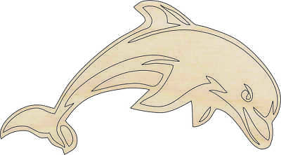 #ad Dolphin Laser Cut Wood Shape SEA29 $47.76