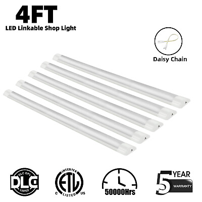 #ad 5 10Pack 4FT 44 Watt LED Wraparound Light Fixture Flush Mount Garage Shop Lights $58.99