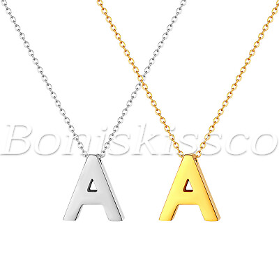 #ad A Z Alphabet Initial Letter Necklace Polish Charm Pendant For Birthday Valentine $9.99