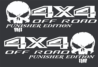 #ad 4x4 Punisher Edition Compatible Toyota White decal set $12.80