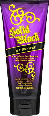 #ad Millennium Solid Black Tanning Ultra Dark LEG BRONZER Tanning Bed Lotion 7 oz $21.95