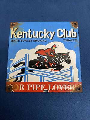 #ad KENTUCKY CLUB PIPE TOBACCO VINTAGE STYLE PORCELAIN SIGN PIPE LOVERS $58.99