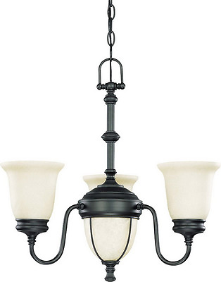 #ad #ad Aged Bronze 5 Light Chandelier With Biscotti Glass Orig $390 $71.99