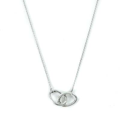 #ad Tiffany amp; Co Elsa Peretti Interlocking Circles Sterling Silver Pendant Necklace GBP 275.00
