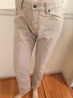 #ad Polo Lauren Ralph Men’s Khaki Tan Pant Flat Front 33x30 Tan Chino Dry Goods GUC $39.99