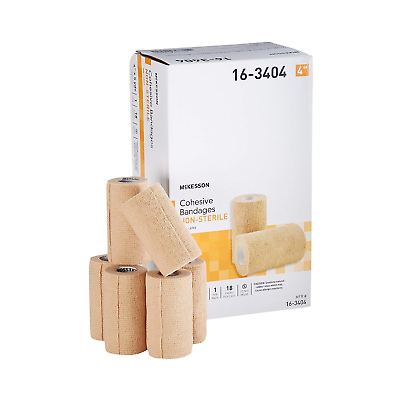#ad Elastic Cohesive Bandages Beige Non Sterile 4 in X 5 Yds 1 Count 18 Packs $58.63