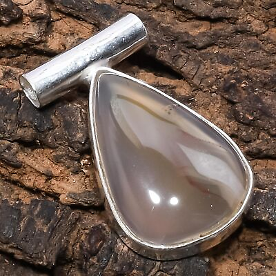 #ad Botswana Agate Gemstone 925 Sterling Silver Jewelry Pendant 1.3quot; $7.82