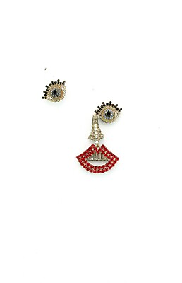 #ad Amazing Funky Face amp; Eyes Fashion Gambling Earrings With 6.4CT Multi Color Stone $349.00
