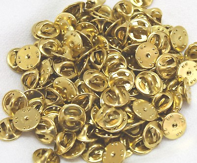 #ad Brass clutch backs pin backs insignia badge guards lot of 4 pc to 1000 pcs $11.26