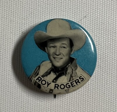 #ad Vintage Roy Rogers TV Show Pinback Western Union Made $12.99
