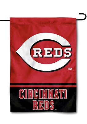 #ad MLB Cincinatti Reds Garden Flag Double Sided MLB Reds Premium Yard Flag $9.99