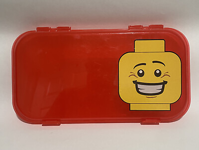 #ad LEGO Minifigure Head Storage Case 11quot; x 6quot; Red Lego Box Authentic $8.00