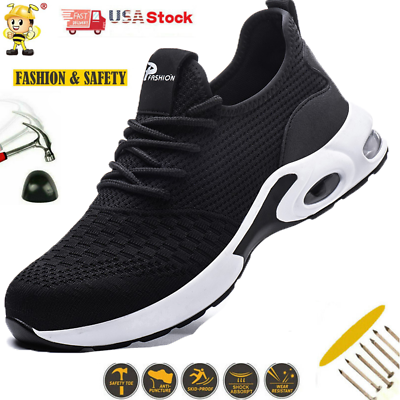 #ad Indestructible Safety Work Shoes Steel Toe Breathable Work Boots Mens#x27; Sneakers $36.29