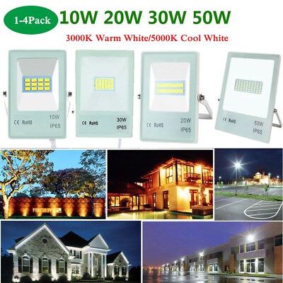#ad 10W 50W LED Flood Light Outdoor Spotlight IP65 Waterproof Garden Yard Lamp US $8.37