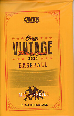 #ad 2024 ONYX Vintage Baseball Mega Jumbo PACK 1 Pack 1 Auto 10 Cards per pack $19.99