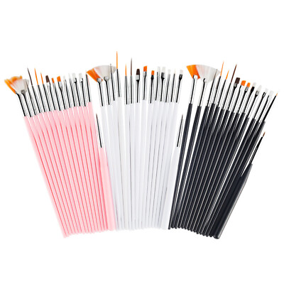 #ad 15Pcs Acrylic Nail Art Brush Set Polish UV Gel Drawing Painting Liner Brush Pen $5.99