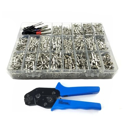 #ad 400 Pcs Electrical Wire Terminal Durable Male Female Connector Plug Pins Crimp $78.76