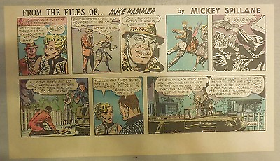 #ad Mike Hammer Sunday Page by Mickey Spillane from 8 9 1953 Third Page Size $6.00