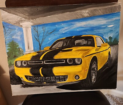 #ad #ad Dodge Challenger Acrylic Painting 16x20 $250.00