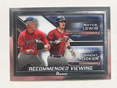 #ad 2017 Bowman Chrome Draft Recommended Viewing Royce Lewis Brent Rooker Twins $1.60