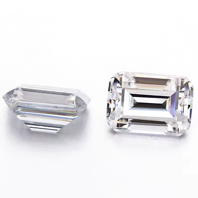 #ad 4 Ct Certified Natural Emerald Cut White Diamond D Grade VVS1 1 Free Gift $280.00