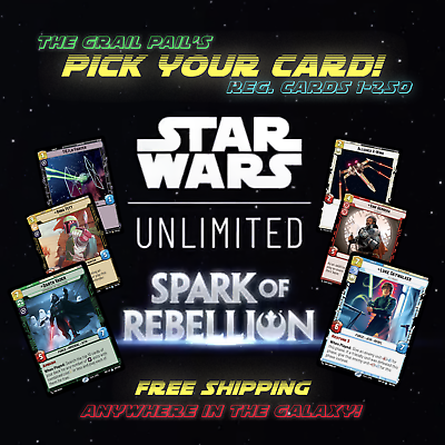 #ad Star Wars Unlimited Spark of the Rebellion SOR Pick Your Card Free Ship $1.79