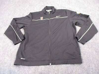 #ad Stanford Cardinals Jacket Men#x27;s Extra Large Black Nike Polyester Full Zip $24.88