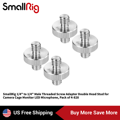 #ad SmallRig 1 4quot; Double End Stud with standard 1 4quot; 20 thread Pack of 4 828 $6.49