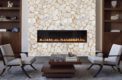 #ad White Agate Wall Panel Modern Living Room Agate Panel Interior Home Decor $1597.00
