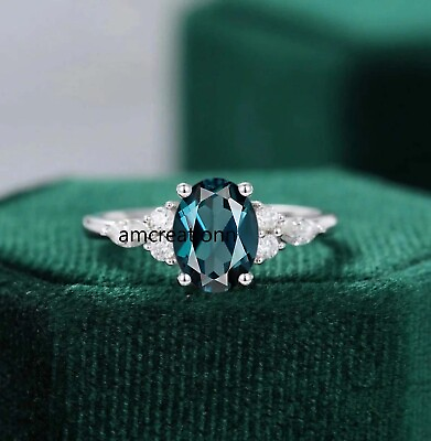 #ad London blue topaz ring women ring silver ring statement ring jewelry. $34.20