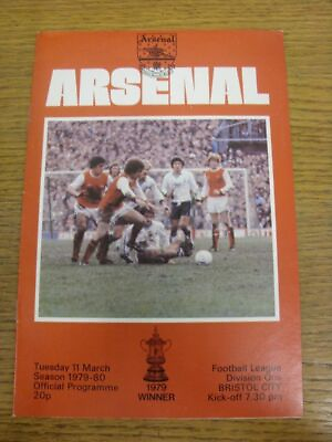 #ad 11 03 1980 Arsenal v Bristol City . Please find this item offered by bobfrankan GBP 3.99