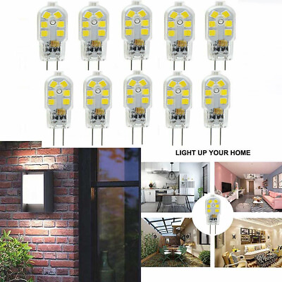 #ad 10*G4 LED Bulb Bi Pin Base Lamp 2W T3 Halogen Track Bulb Replacement White Light $14.00